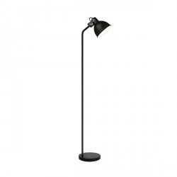 Lampa podłogowa LINO, F16026, Zuma Line, lino, lampy podłogowe. lampy stojące, czarna lampa, czarne lampy, agata meble