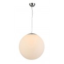 Lampa WHITE BALL 40 pendant FLWB40WH white glass/metal chrom Azzardo