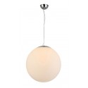Lampa WHITE BALL 25 pendant FLWB25WH white glass/metal chrom Azzardo