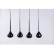 Lampa AGA-4 pendant MD1289-4 black /black metal / g Azzardo