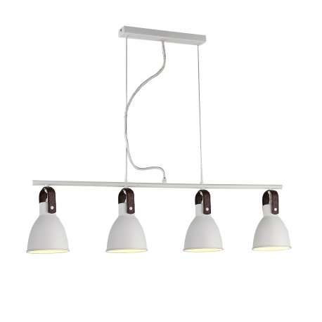 Lampa TESSIO 4 pendant 2653-4P WH white metal/leather Azzardo