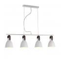 Lampa TESSIO 4 pendant 2653-4P WH white metal/leather Azzardo