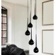 Lampa AGA-5 pendant MD1289-5 black /black metal / gl Azzardo