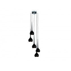 Lampa AGA-5 pendant MD1289-5 black /black metal / gl Azzardo