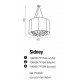 Lampa SIDNEY okrągła pendant 1996B-7P BN brown fabric/chrome/ Azzardo