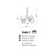 Lampa SNAKE 2 pendant MP 6230-15 chrome metal Azzardo